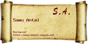 Samu Antal névjegykártya